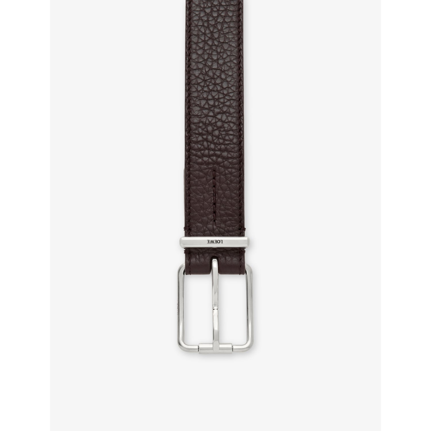 Loewe rounded buckle leather belt 3.5cm, UK version