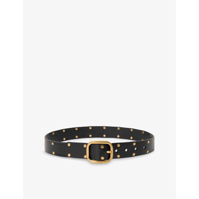 selfridges Loewe Rounded-Buckle Stud-Embellished Leather Belt- Buy online at McGrocer