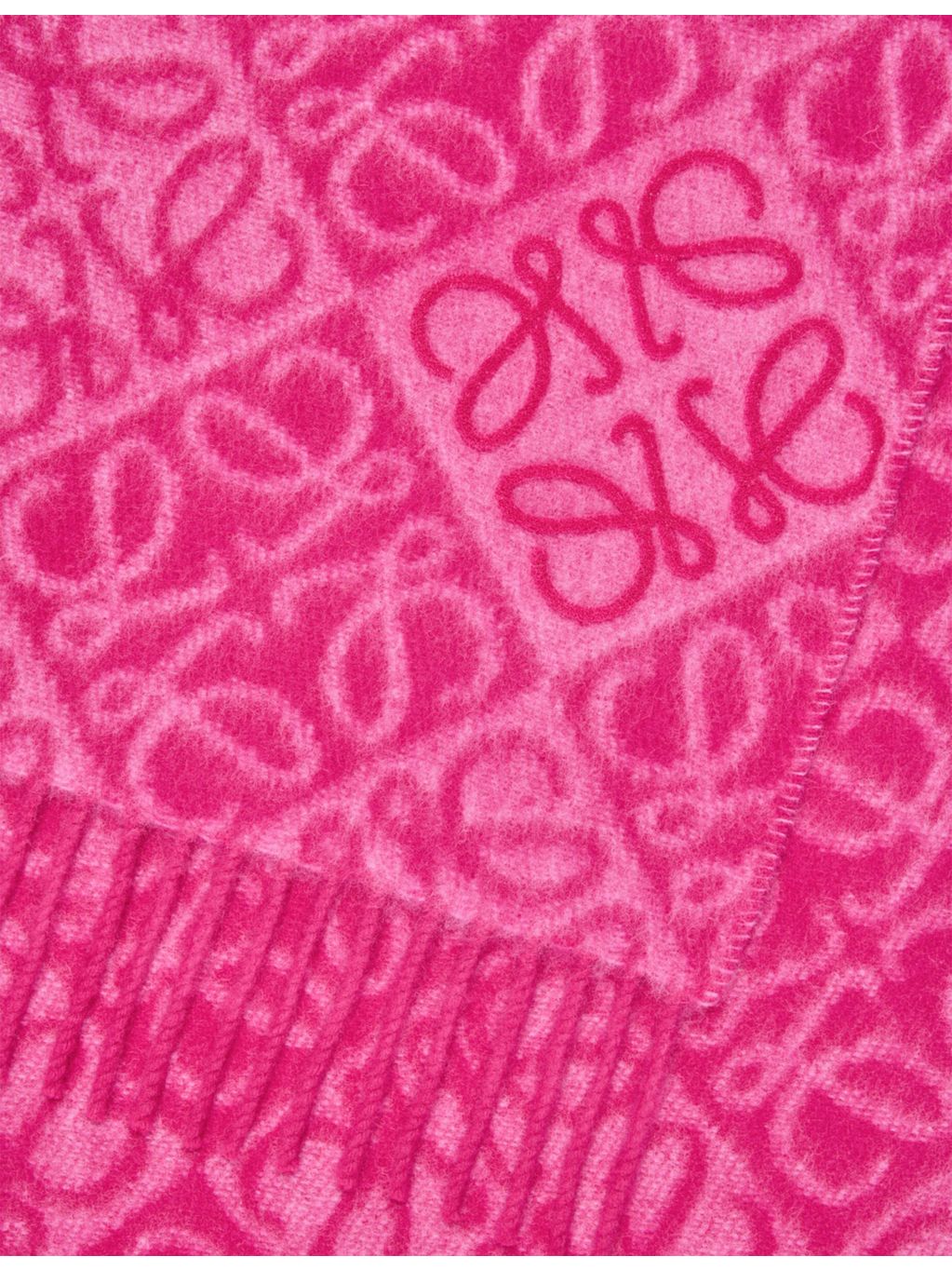 Loewe Anagram wool and cashmere scarf 180x38cm, UK version