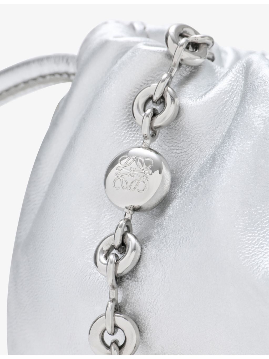 Loewe metallic mini leather clutch bag (British brand)