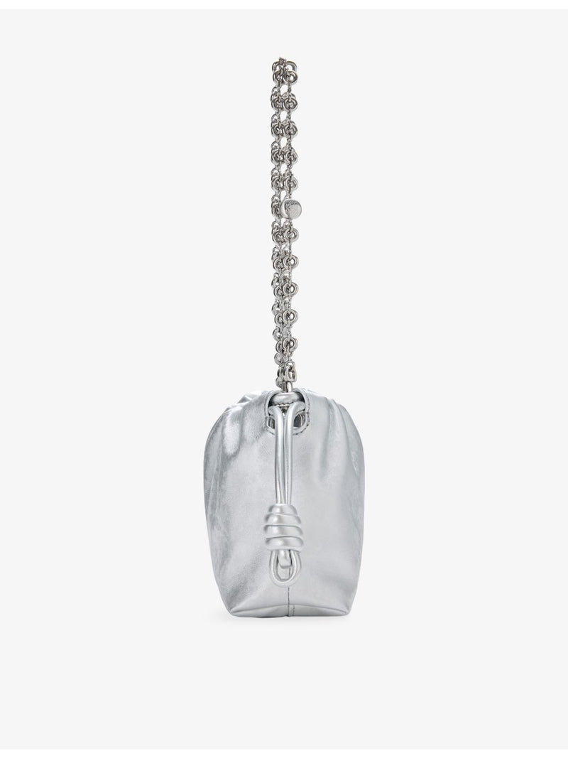 Loewe metallic mini leather clutch bag (British brand)