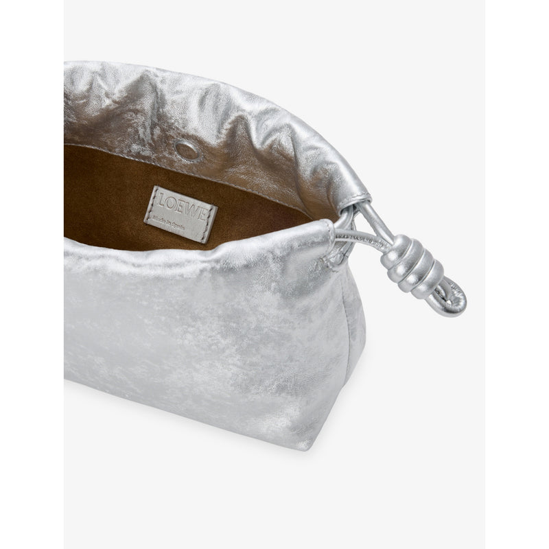Loewe metallic mini leather clutch bag (British brand)