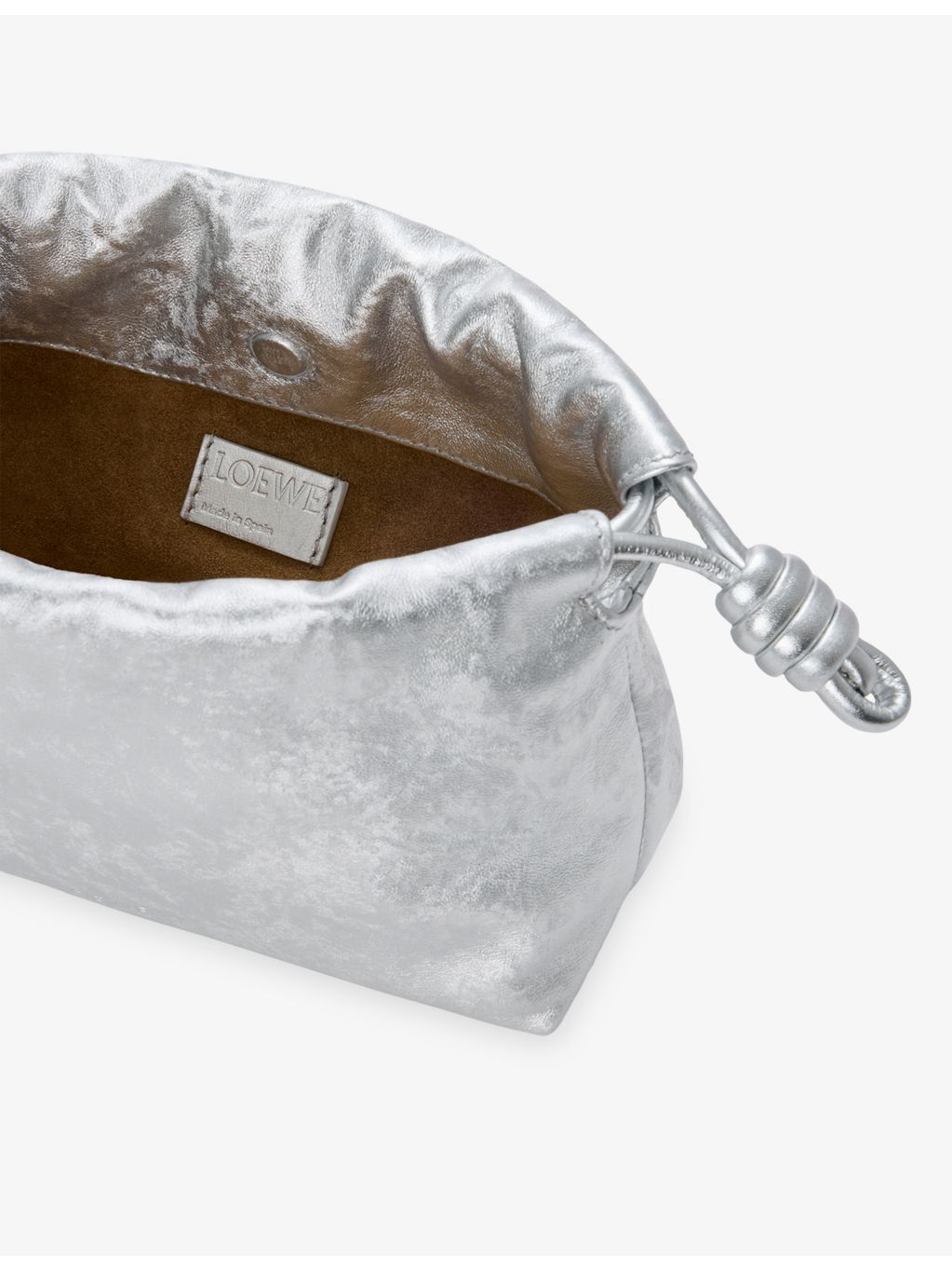 Loewe metallic mini leather clutch bag (British brand)