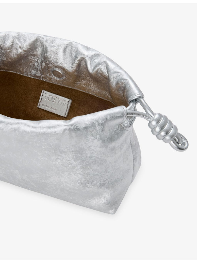Loewe metallic mini leather clutch bag (British brand)