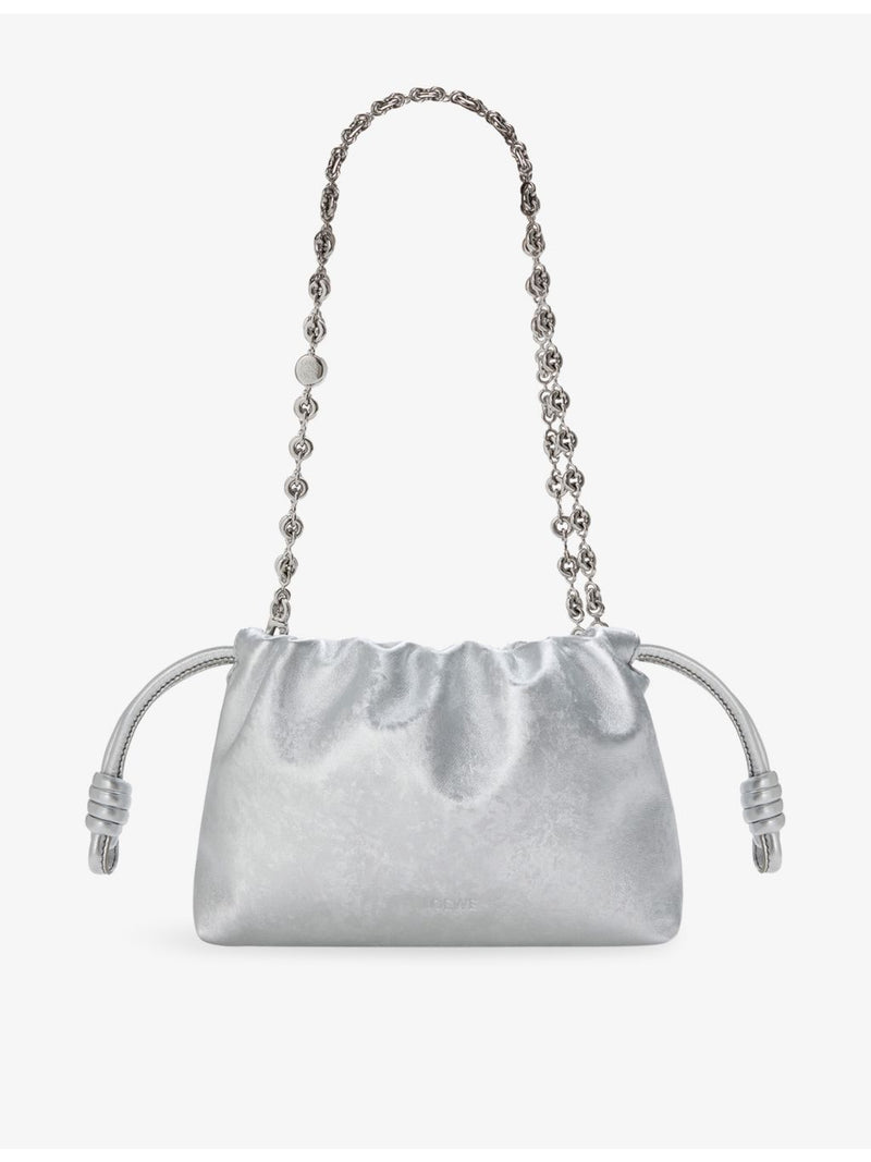 Loewe metallic mini leather clutch bag (British brand)