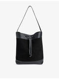 Whistles Sasha suede leather shoulder bag, imported from the UK