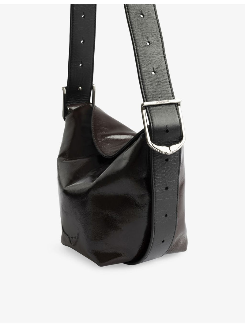 Zadig & Voltaire Baby Jane patent-leather shoulder bag, imported from the UK