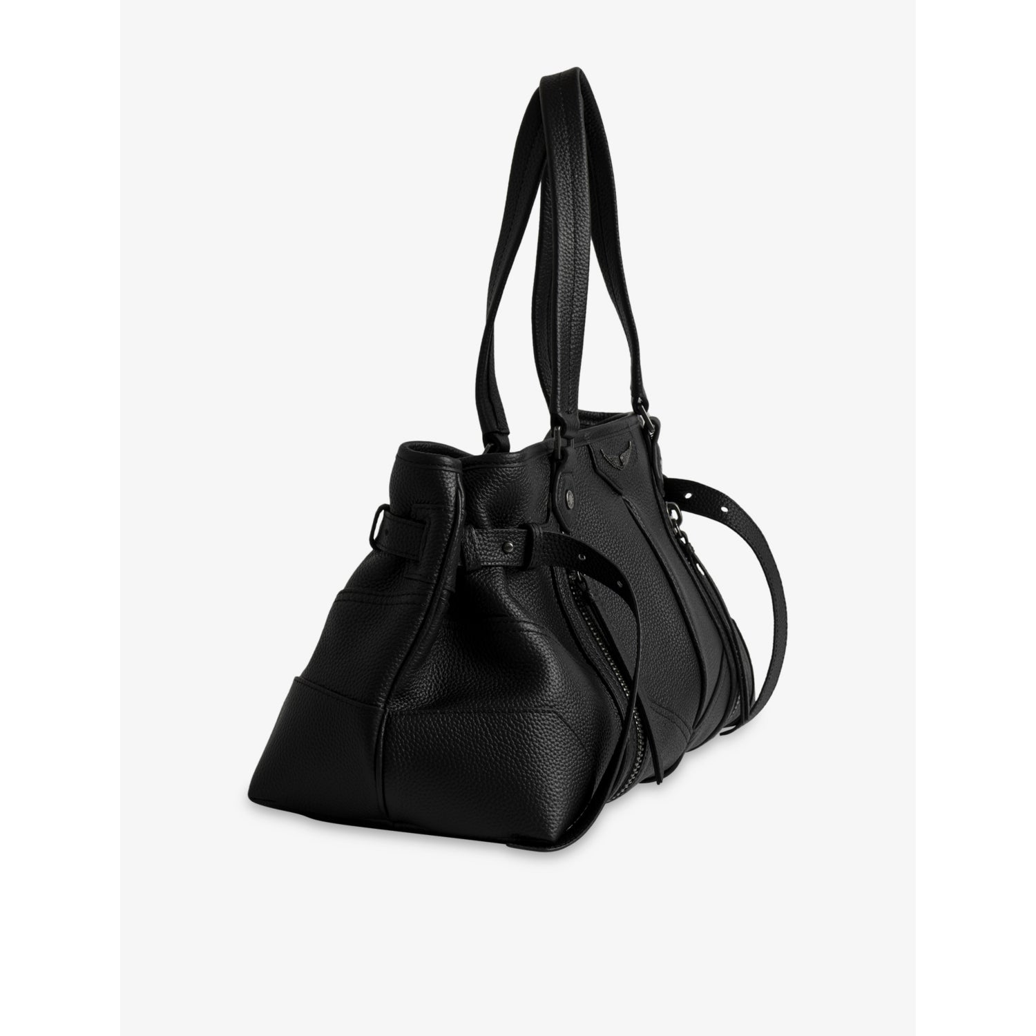 Zadig&Voltaire Sunny Shopper leather shoulder bag, imported from the UK