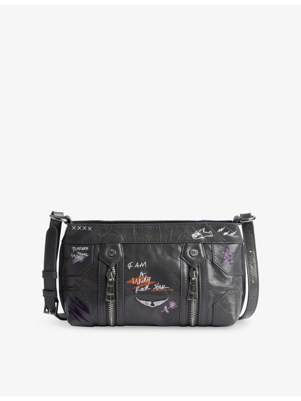 Zadig&Voltaire Humberto leather cross-body bag 21cm - British product