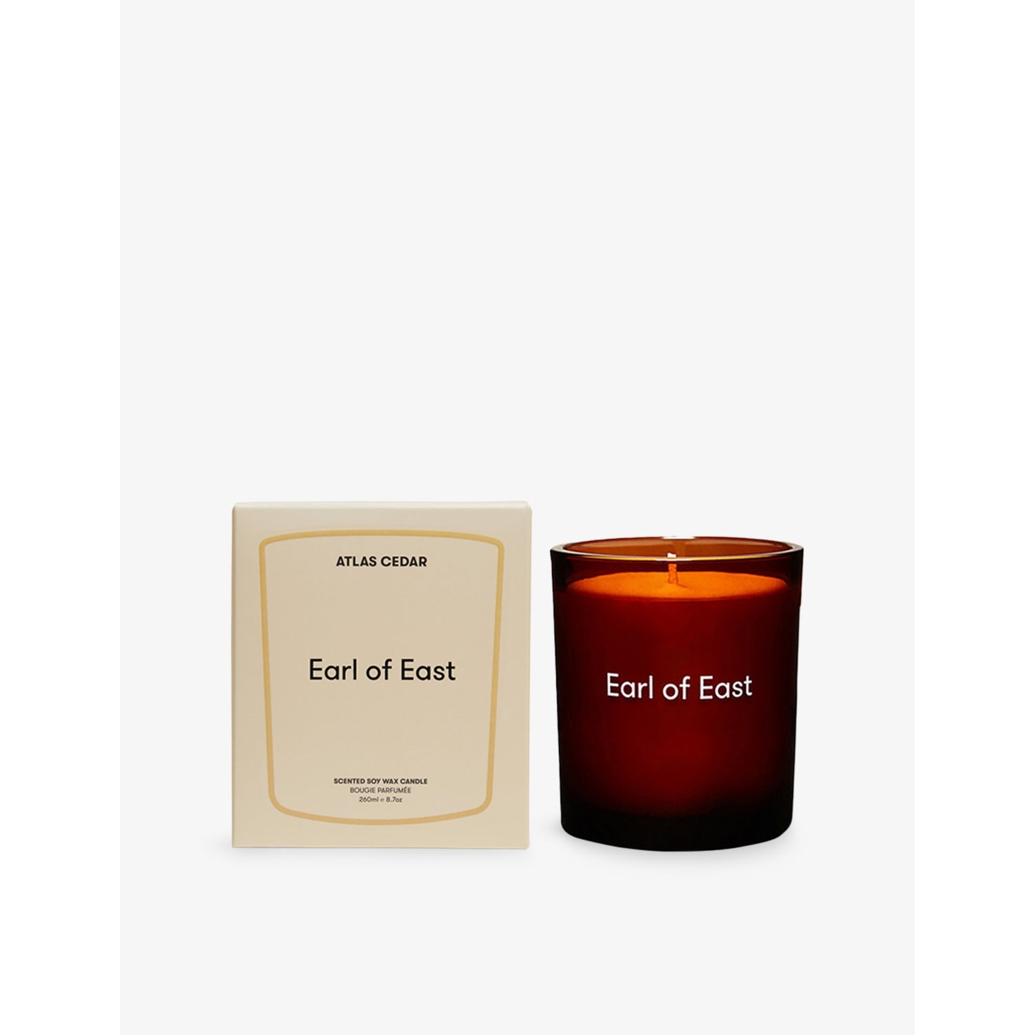 Earl of East Atlas Cedar soy candle 260ml, imported from the UK
