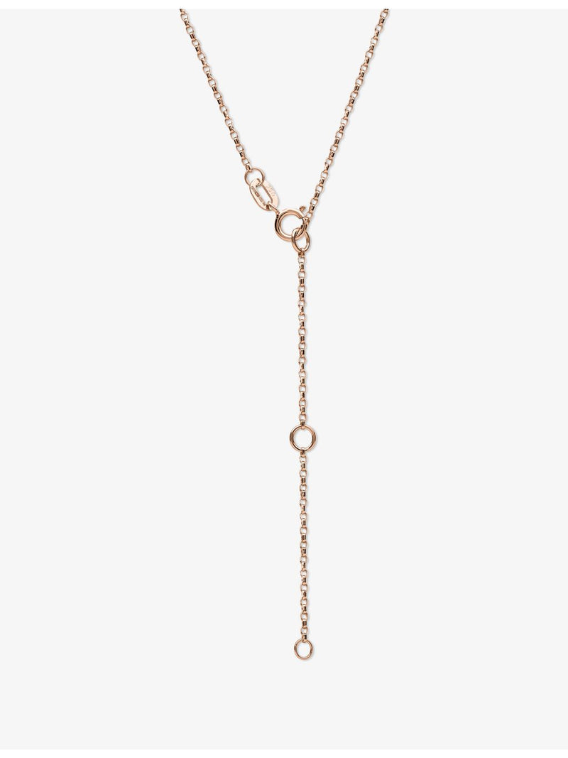 Yoko London rose gold Akoya pearl diamond pendant, 40-45cm, UK version