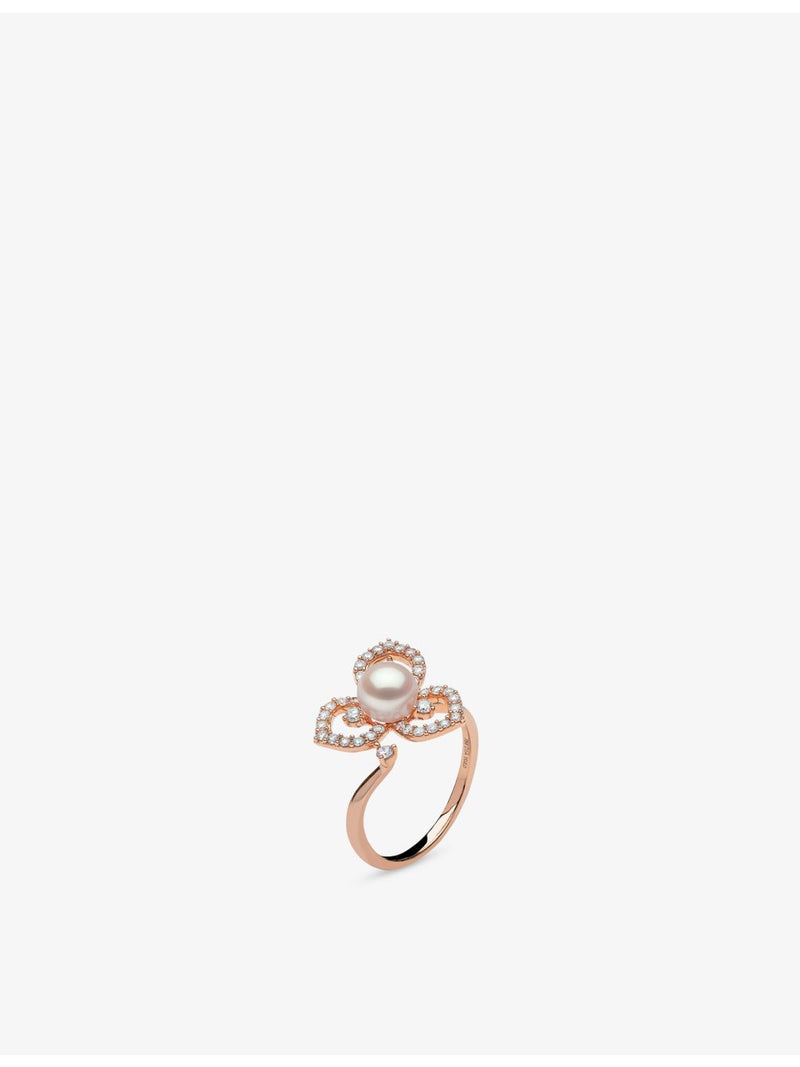 Yoko London diamond pearl ring 0.44ct (British brand)