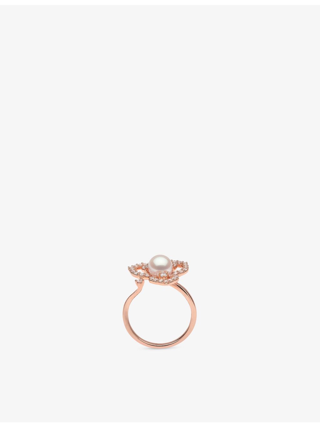 Yoko London diamond pearl ring 0.44ct (British brand)