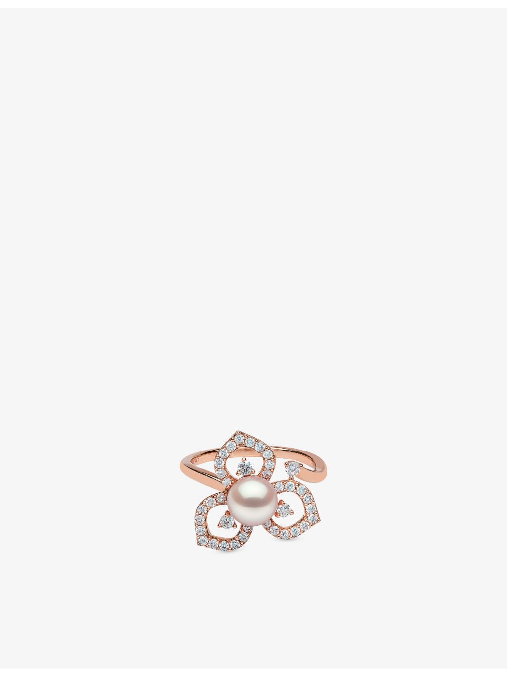 Yoko London diamond pearl ring 0.44ct (British brand)