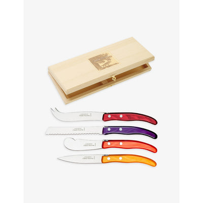 selfridges Claude Dozorme Berlingot Fuego Set of Four Resin and Stainless-Steel Knives- Buy online at McGrocer