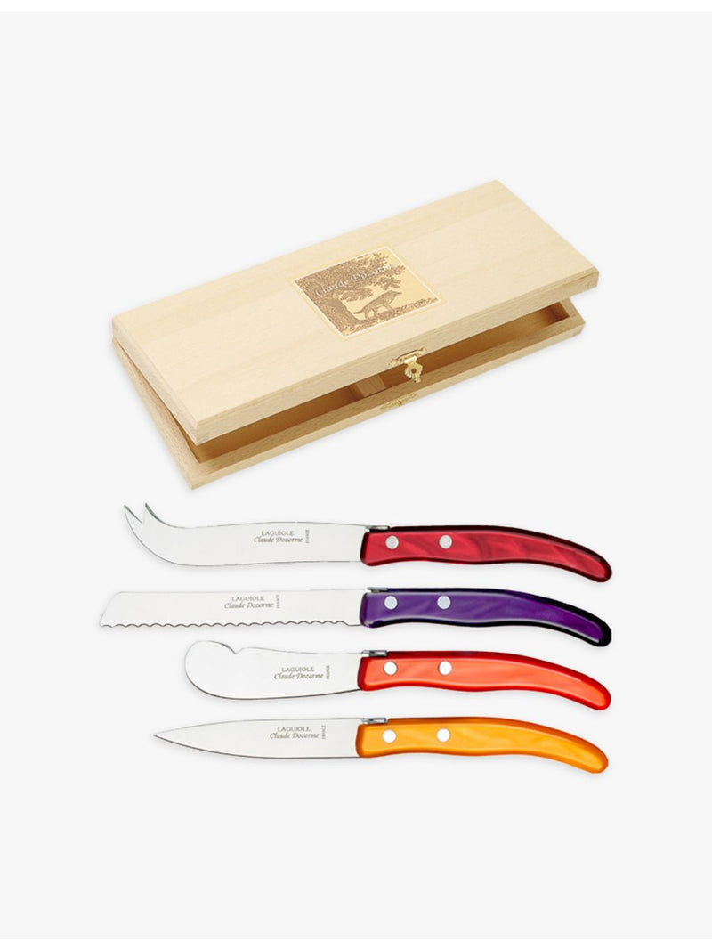 Claude Dozorme Berlingot Fuego four-piece resin stainless steel knife set, UK version