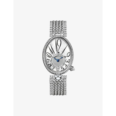 selfridges Breguet Reine de Naples 18ct White-Gold and 1.23ct Diamond Automatic Watch 28.5mm- Buy online at McGrocer