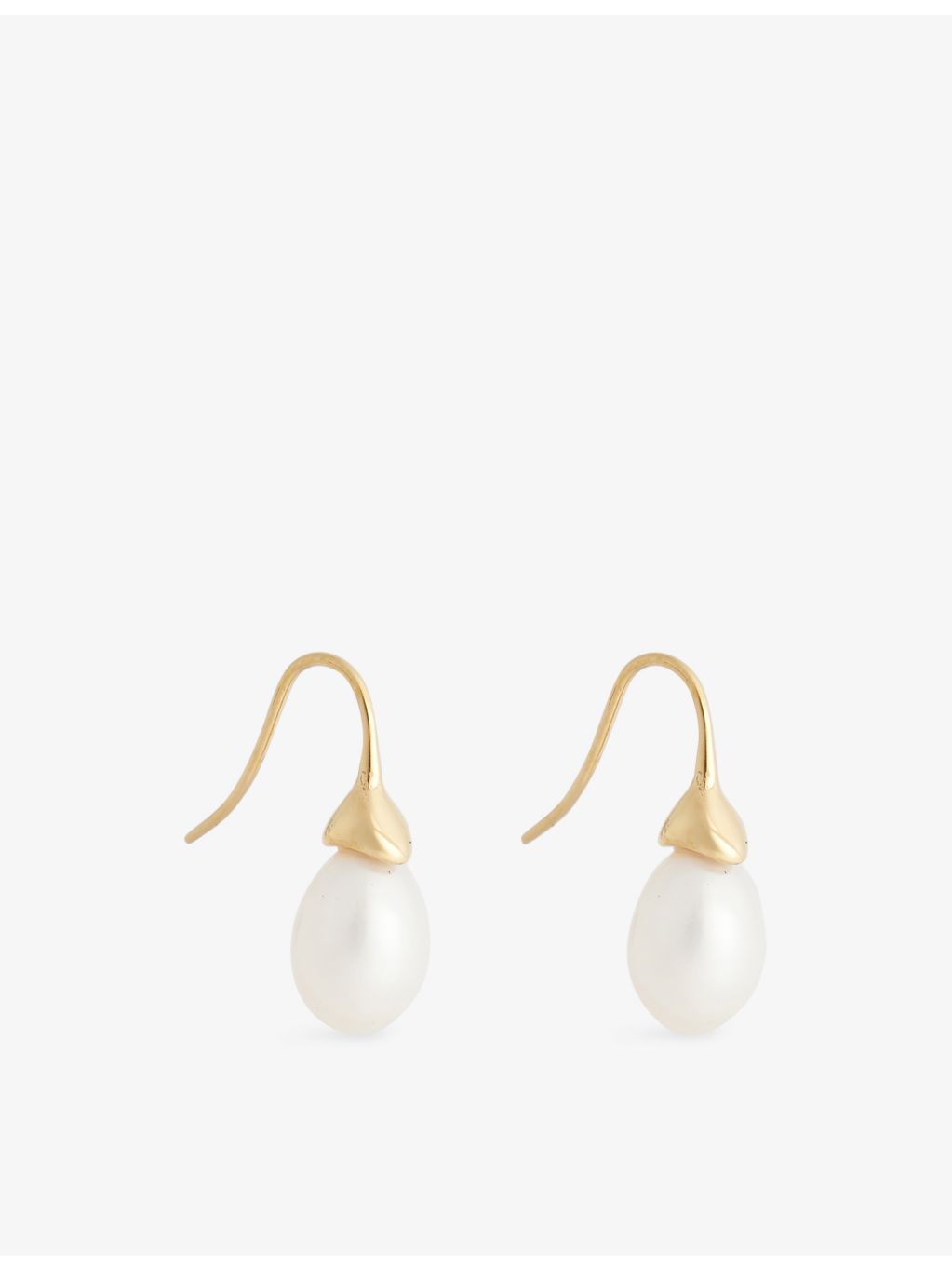 Heaven Mayhem 18ct gold-plated pearl drop earrings, UK version