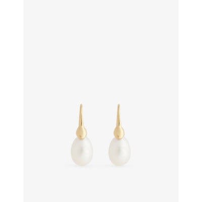 selfridges Heaven Mayhem Odette 18ct Gold-Plated Pearl Drop Earrings- Buy online at McGrocer