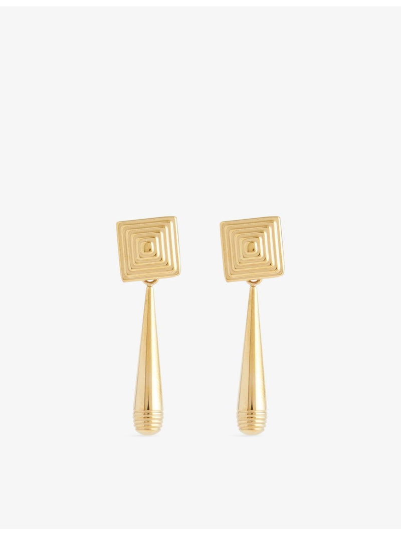 Heaven Mayhem Iris gold plated earrings 3.5cm drop - British product