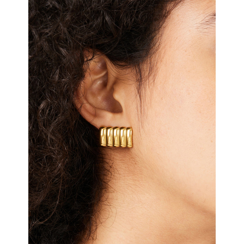 Heaven Mayhem 18ct gold PVD plated earrings, UK version