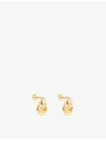 Heaven Mayhem 18ct gold plated micro knot earrings, UK version