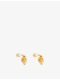 Heaven Mayhem 18ct gold plated micro knot earrings, UK version