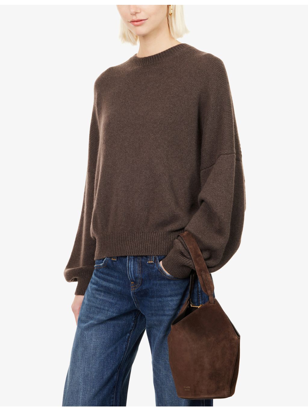 KHAITE Lotus Mini leather tote bag (British brand)