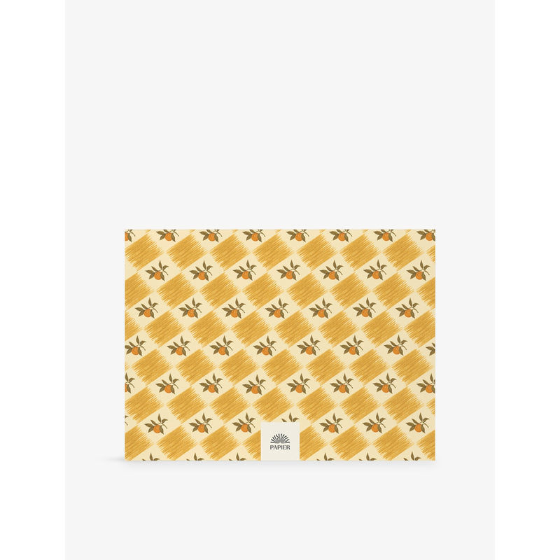 Papier floral checkerboard weekly planner 24cm by 18cm - British product