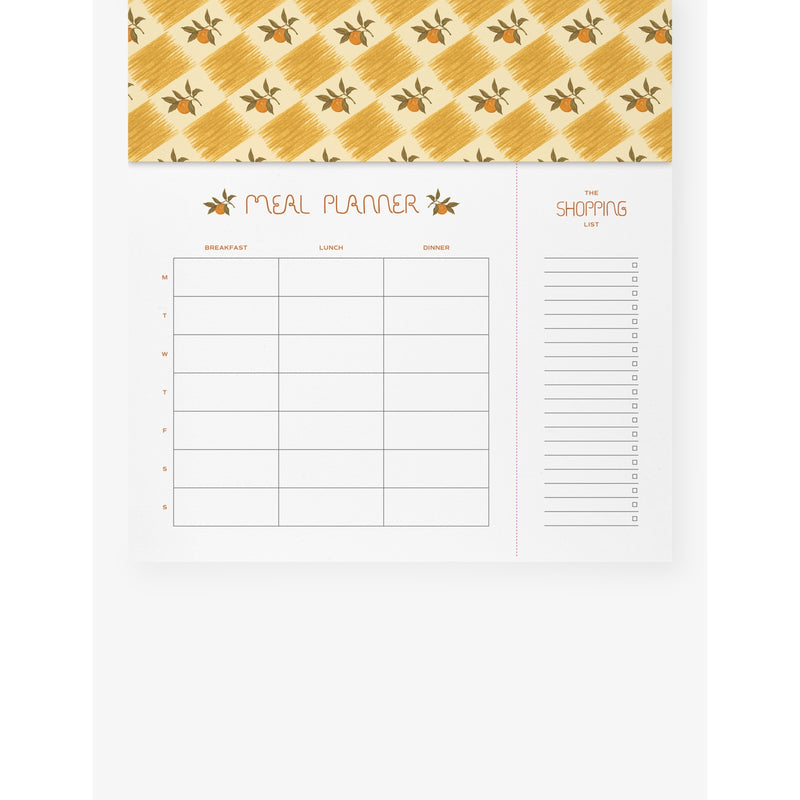 Papier floral checkerboard weekly planner 24cm by 18cm - British product