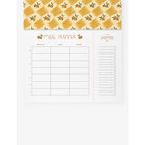 Papier floral checkerboard weekly planner 24cm by 18cm - British product