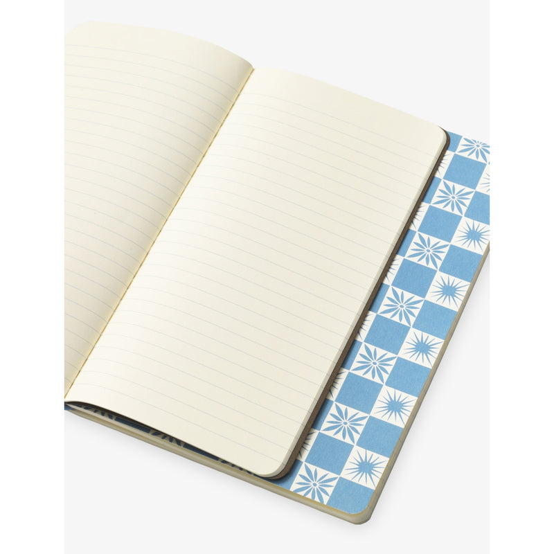 Papier stitch bound notebooks set of two A5 lined pages (British brand)