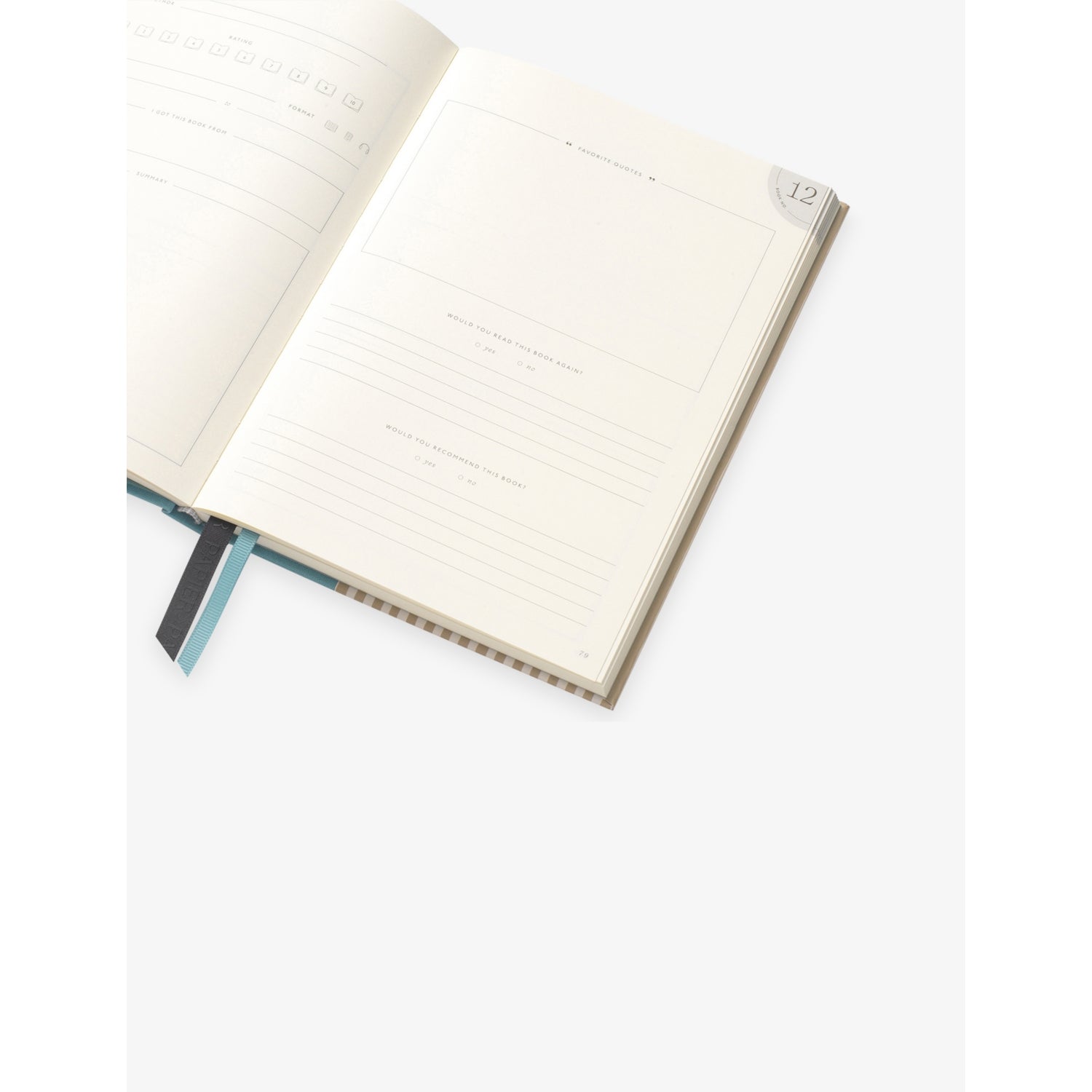 Papier Fluers A5 reading journal - British product