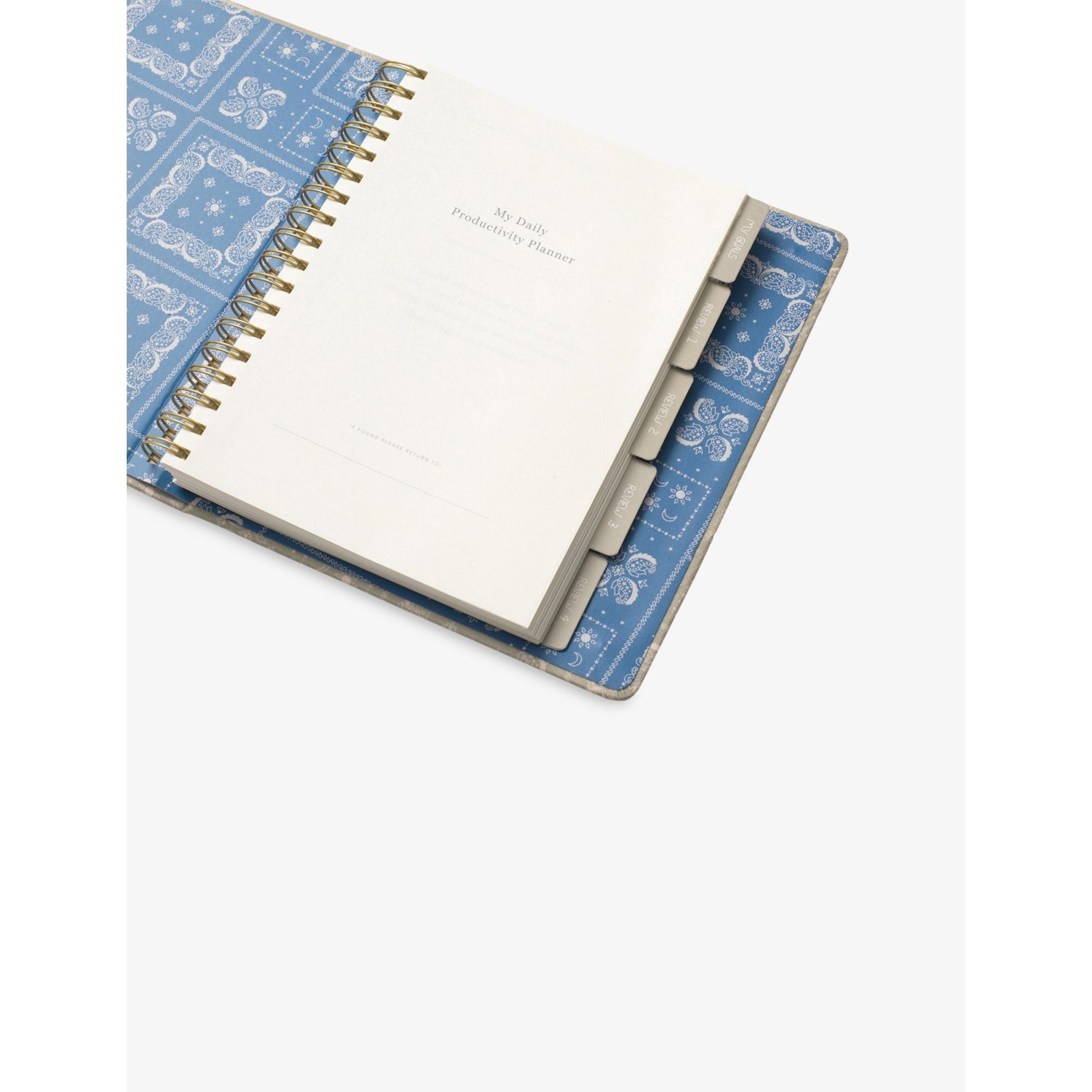 Papier Bandana undated planner with fabric cover, UK version
