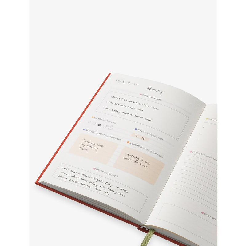 Papier floral ikat A5 wellness journal, imported from the UK