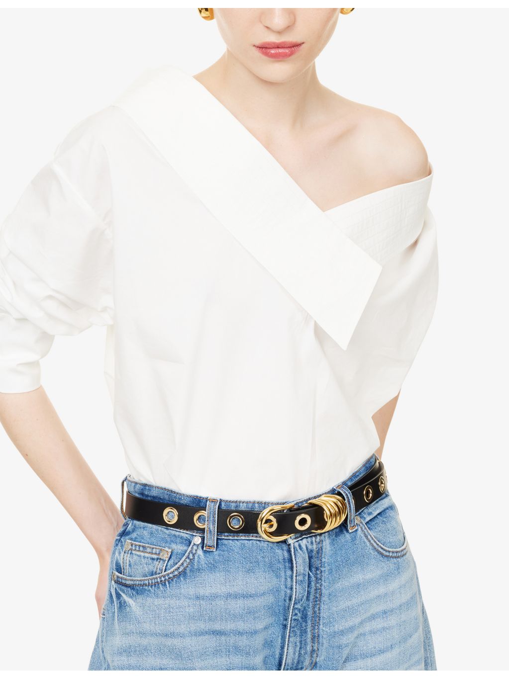 Hollyhock Rivet leather belt 98cm, imported from the UK