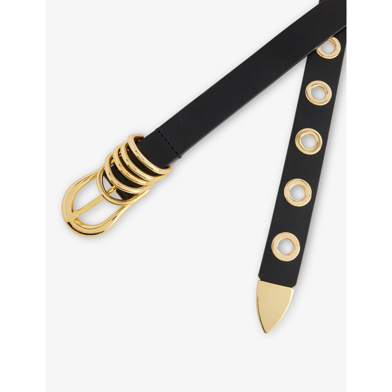 Hollyhock Rivet leather belt 98cm, imported from the UK