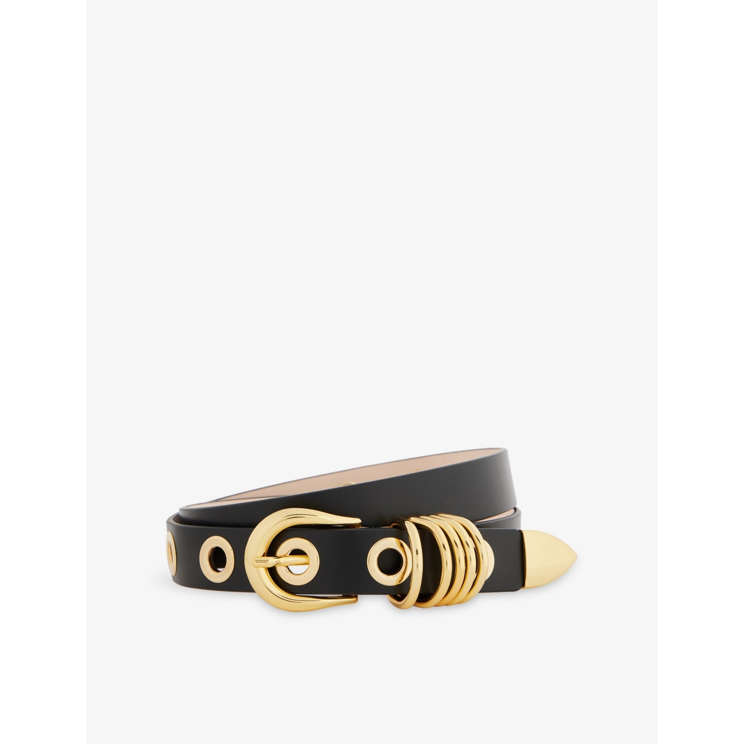 Hollyhock Rivet Leather Belt - XS