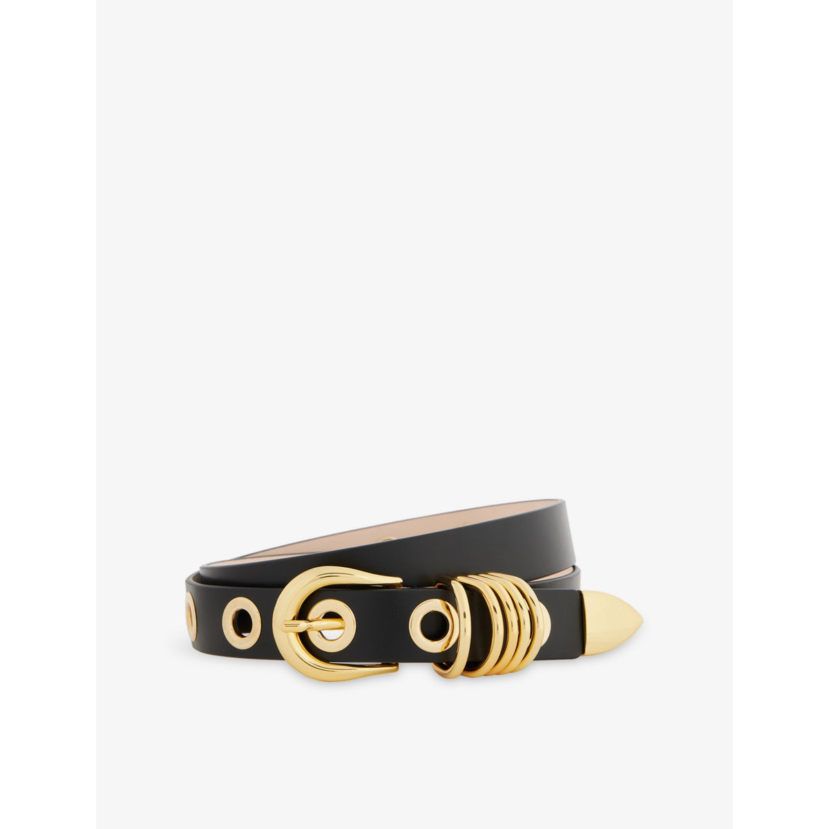 Hollyhock Rivet Leather Belt - XS