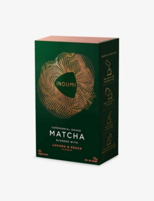 INOUMI ceremonial matcha with lucuma and peach, 10 sachets 15g (British brand)