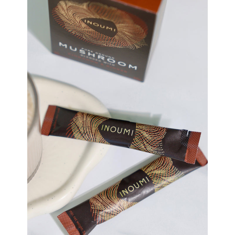 INOUMI mushroom blend, cinnamon and ginger, 10 sachets, imported from the UK