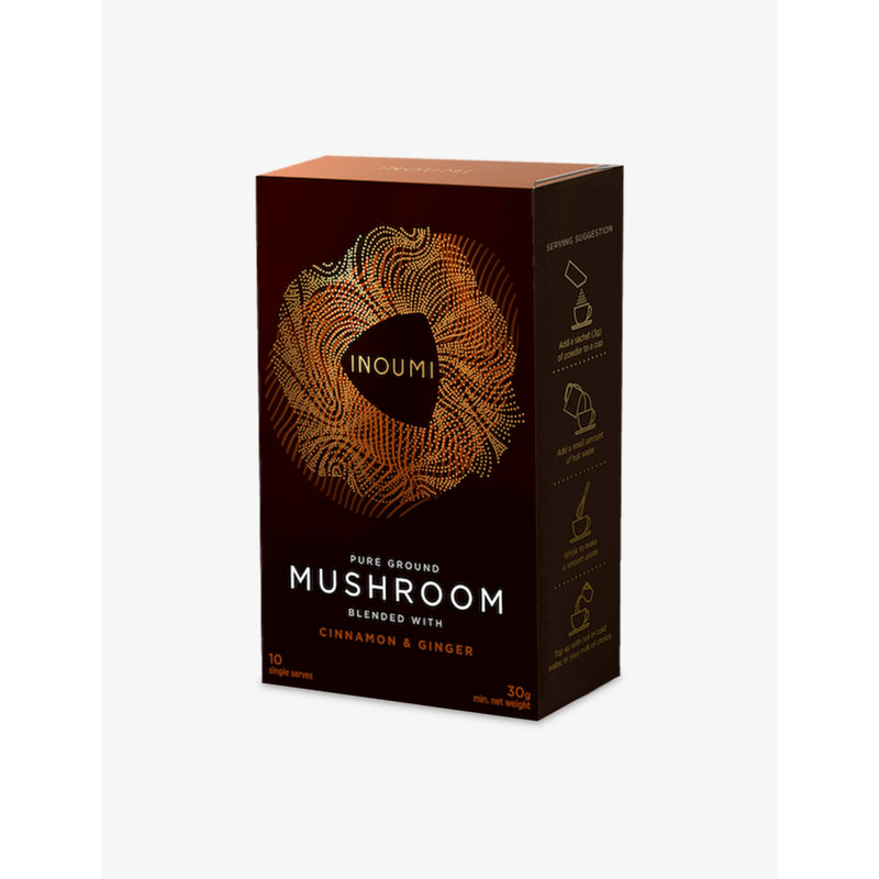 INOUMI mushroom blend, cinnamon and ginger, 10 sachets, imported from the UK