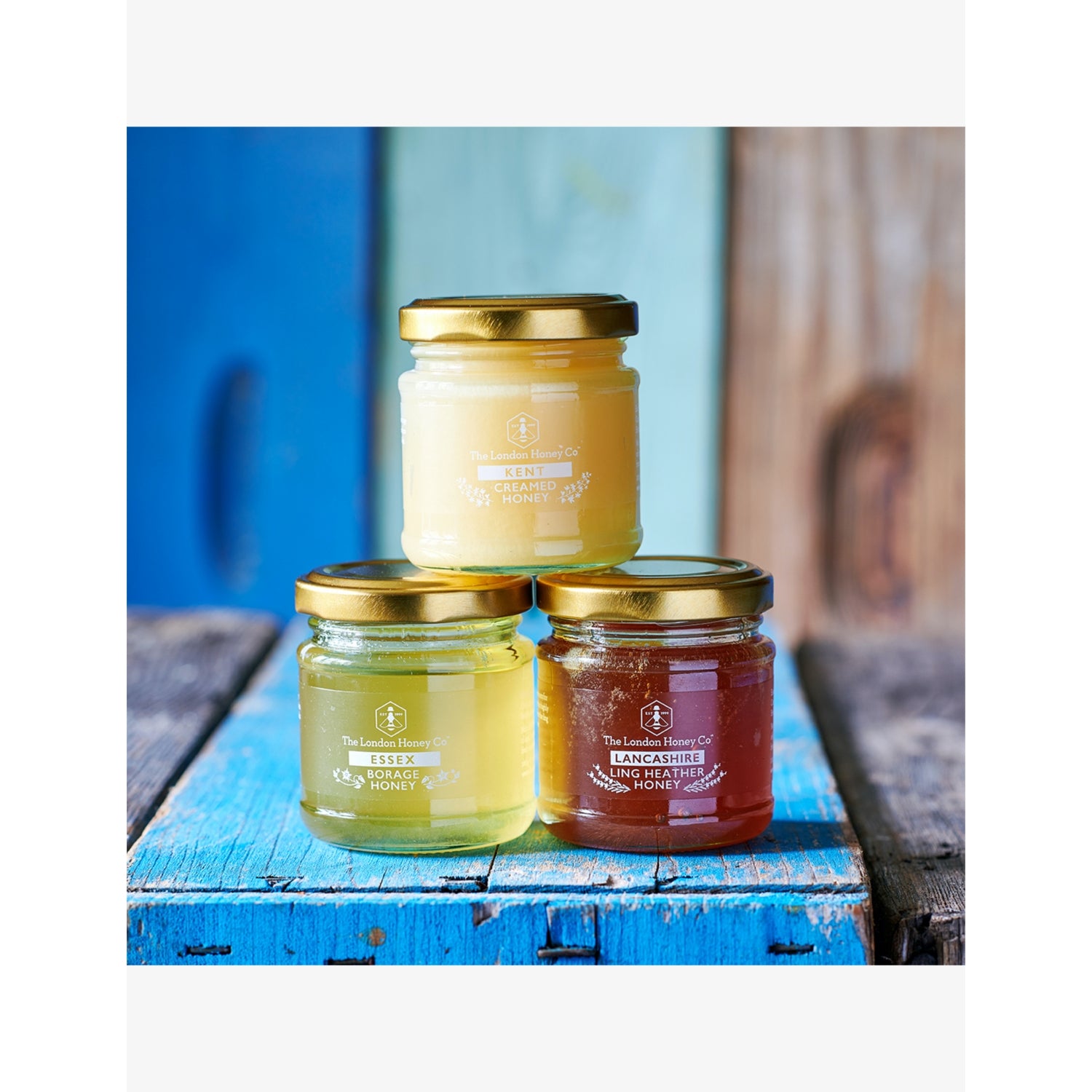The London Honey Company honey tasting trio 3 x 100g (British brand)