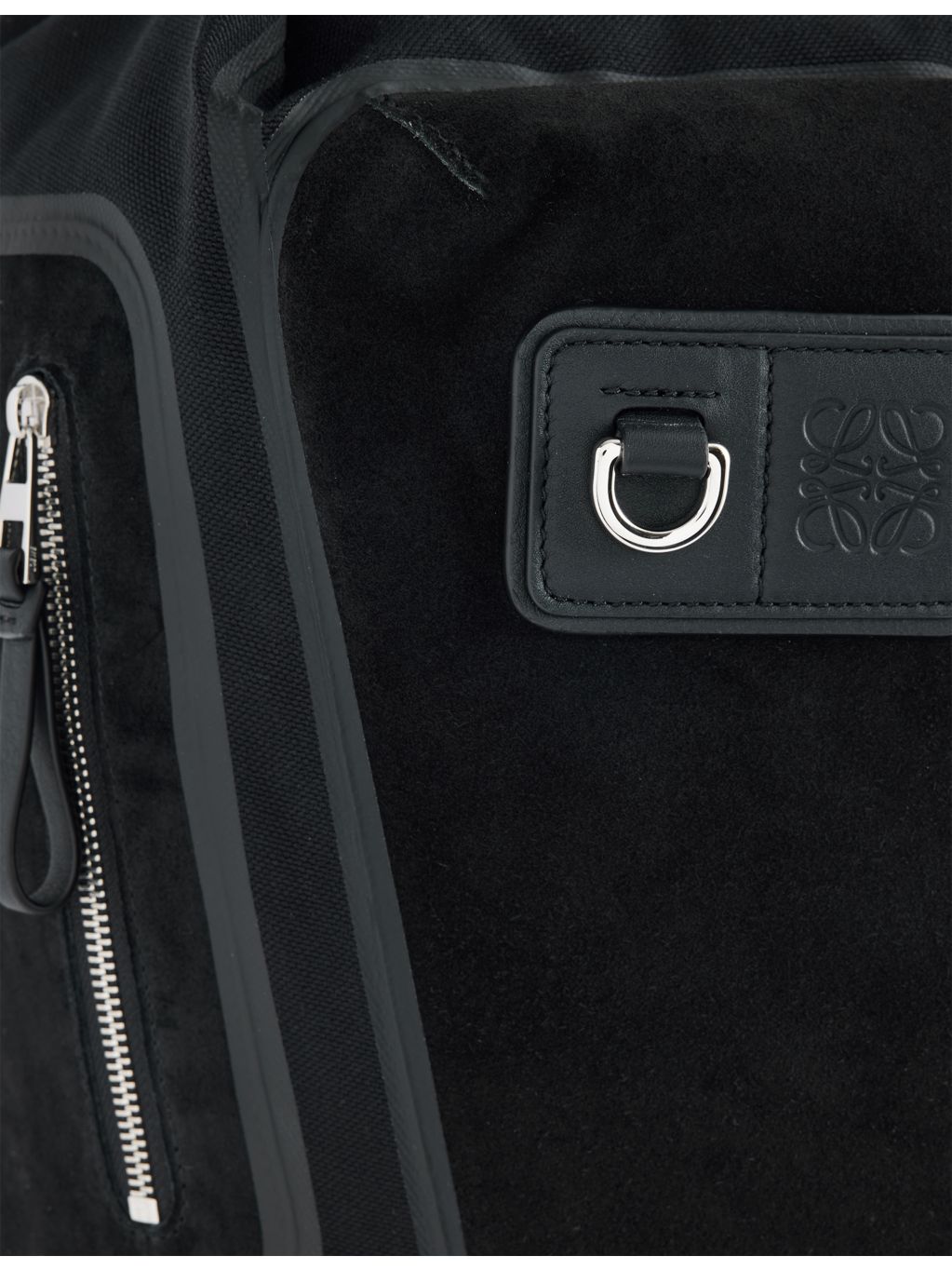 Loewe Flex Roll Top canvas suede backpack imported from the UK