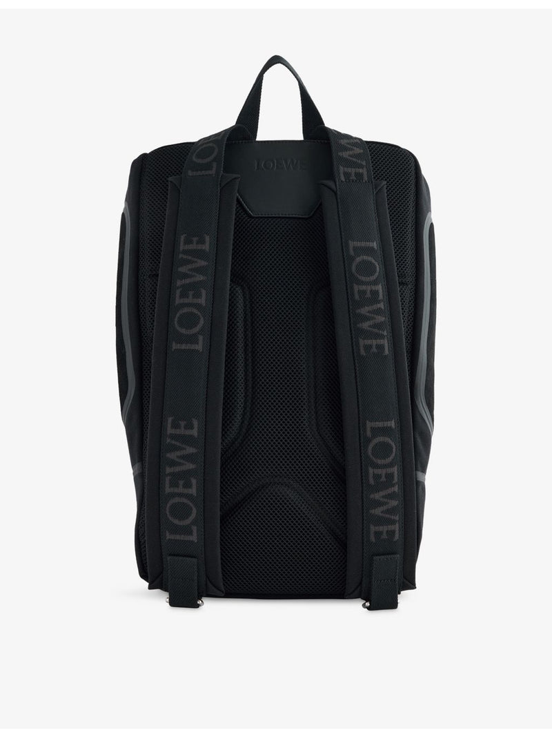 Loewe Flex Roll Top canvas suede backpack imported from the UK