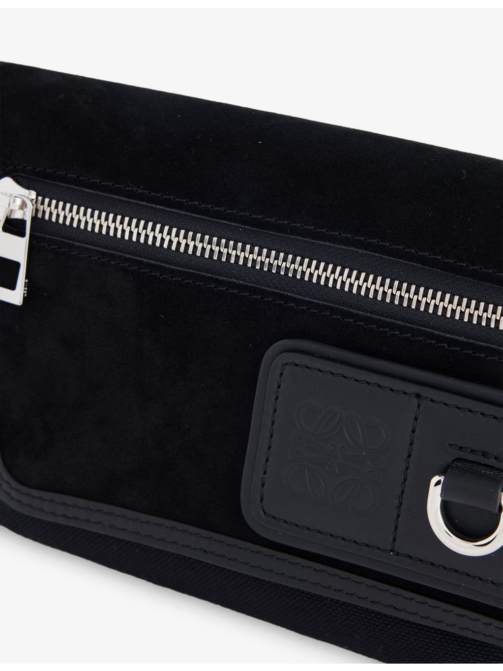 Loewe Mini Flex Messenger canvas suede shoulder bag 14cm (British brand)