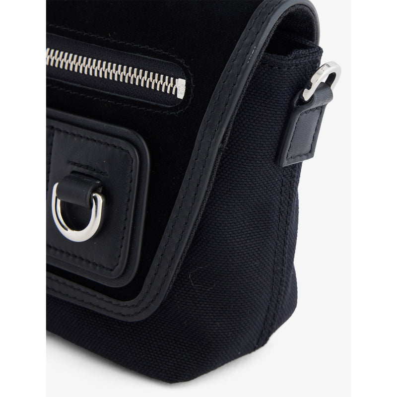 Loewe Mini Flex Messenger canvas suede shoulder bag 14cm (British brand)