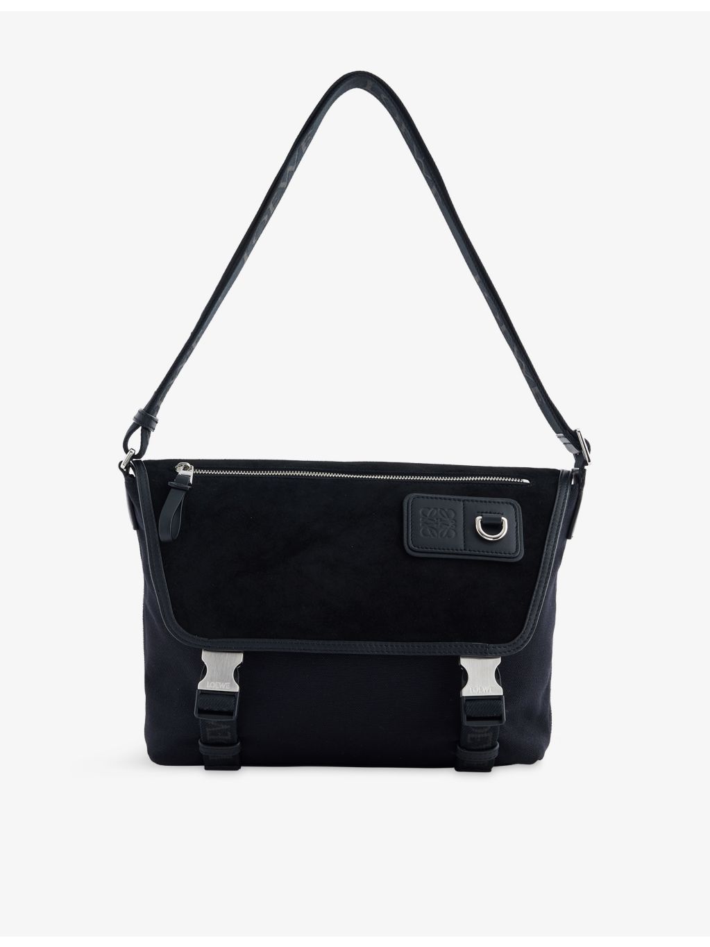 Loewe Flex Messenger medium shoulder bag in canvas and suede, UK version