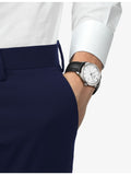 Tissot PR 100 stainless steel and leather quartz watch 40mm - British product