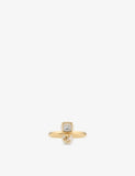 Jimmy Choo Pearl Cube Brass Ring